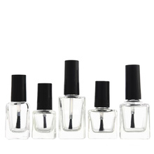 China Supplier Wholesale Private Label Customized Luxury Fancy Clear Crystal Empty Nail Varnish Polish Glass Bottle With Brushes